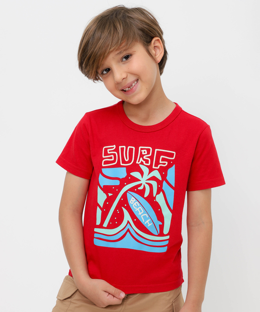 Image_Camiseta Infantil Estampa MR Tam 4 a 10 Vermelho