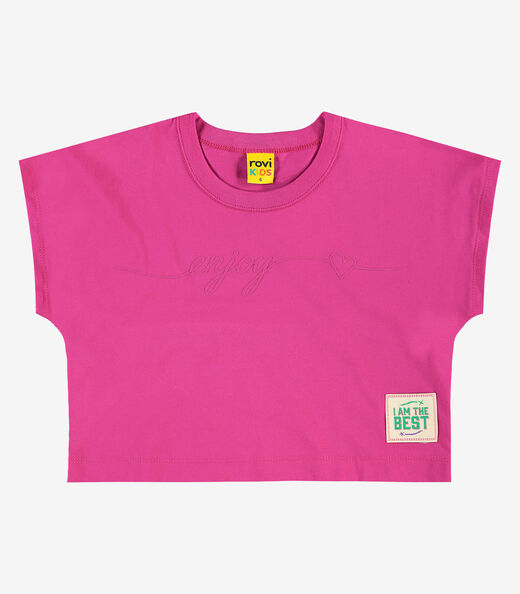 Blusa Feminina Meia Malha Moletom Rovi Kids Rosa