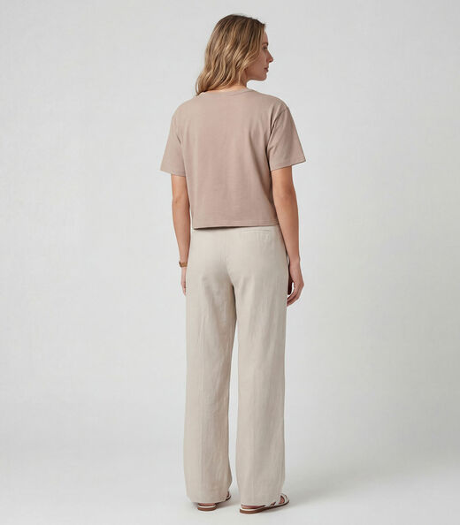 Blusa Feminina em Molecotton Viscose Infinita Cor Marrom