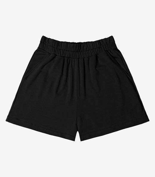 Shorts Feminino Molecotton de Vicose Rovitex Preto