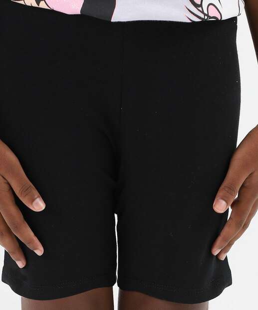 Bermuda Infantil Ciclista Básica Marisa Tam 4 a 10 Preta