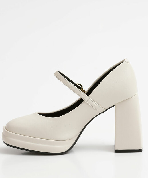 Scarpin Feminino Meia Pata Salto Grosso Beira Rio