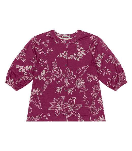 Image_Camisa Plus Size Feminina Manga 3/4 Secret Glam Vermelho