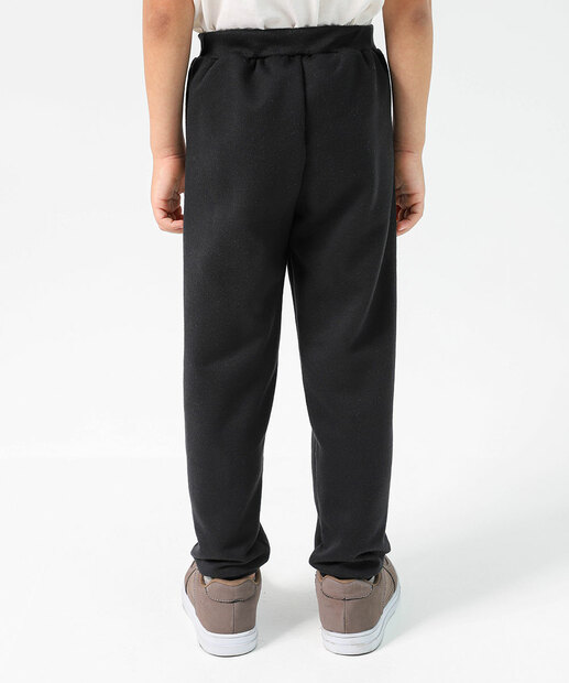 Calça Infantil Jogger Moletom Homem Aranha Tam 4 a 10 Preto