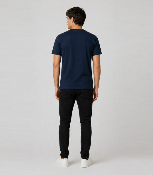 Camiseta Masculina Manga Curta Básica Select Azul