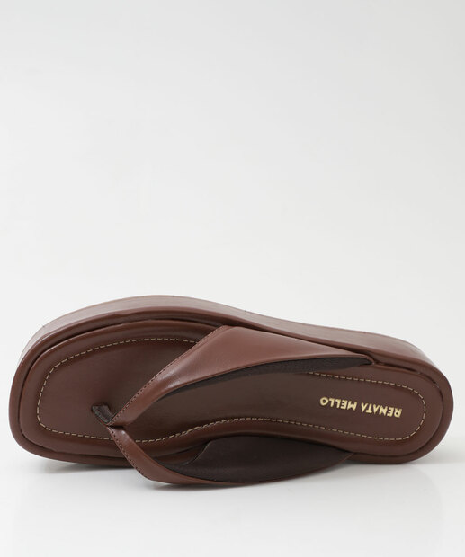 Tamanco Feminino Flatform Renata Mello Marrom