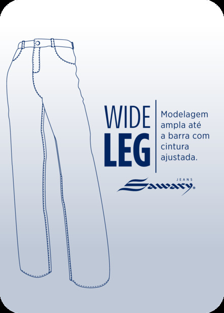 Calça Jeans Sawary Wide Leg - 278042