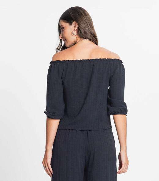 Blusa Feminina Ciganinha Rovitex Preto