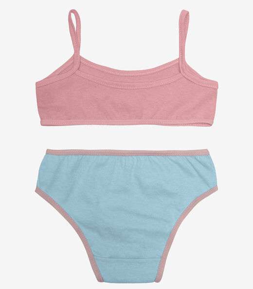 Conjunto Infantil Calcinha e Top Select Rosa