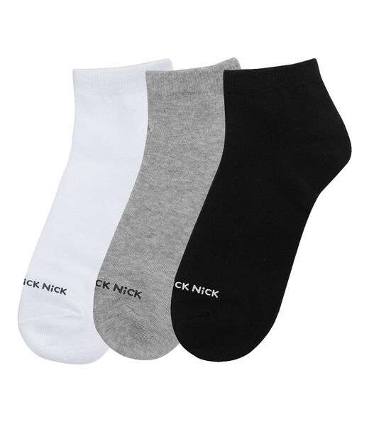 Image_Kit 3 Pares De Meia Cano Curto Lisas Trick Nick Unica