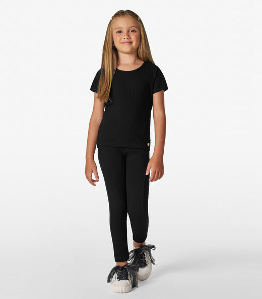 Blusa Infantil Feminina Canelada Trick Nick Preto