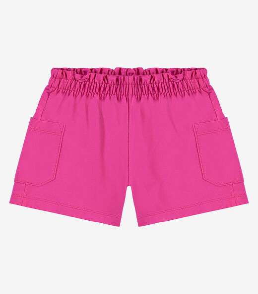 Shorts Infantil Moletinho Basic Rovi Kids Rosa