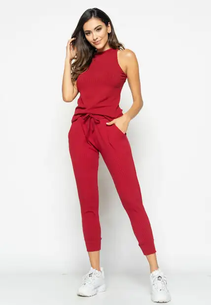 Regata  Cava Americana Canelada Vermelho