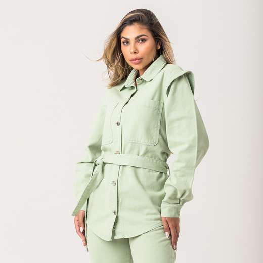 Image_Jaqueta Parka Verde Sarja Feminina Zune