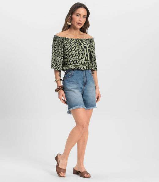 Blusa Feminina Ciganinha Infinita Cor Verde