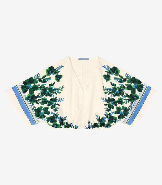 Blusa Feminina Com Manga Ampla Endless Bege