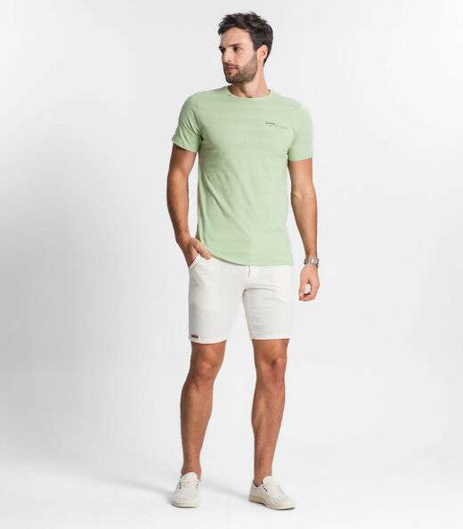 Bermuda Em Moletinho Linho Masculina Diametro Bege