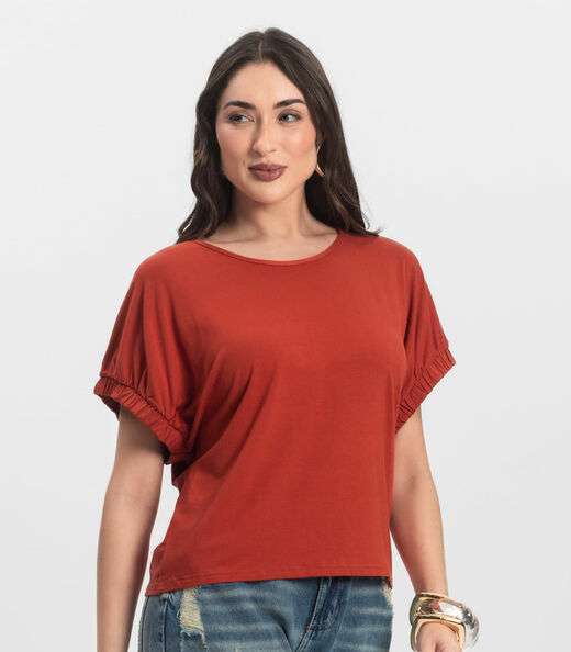 Blusa Viscose Infinita Cor Laranja