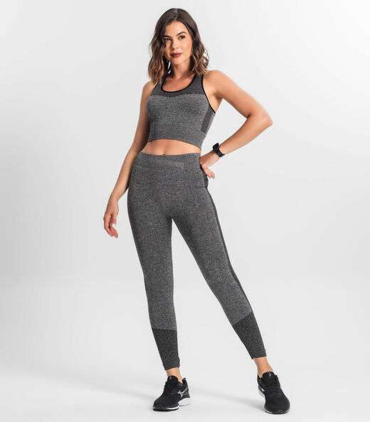 Legging Feminina Cintura Alta Seamless Style Box Preto