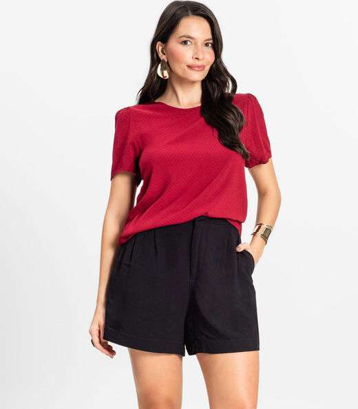 Blusa Feminina Em Viscose Infinita Cor Vermelho