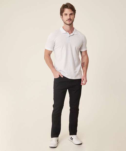 Calça Masculina Sarja Reta Bolsos  