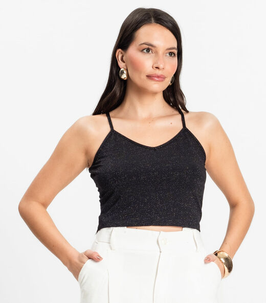 Blusa de alça Infinita Cor Preto