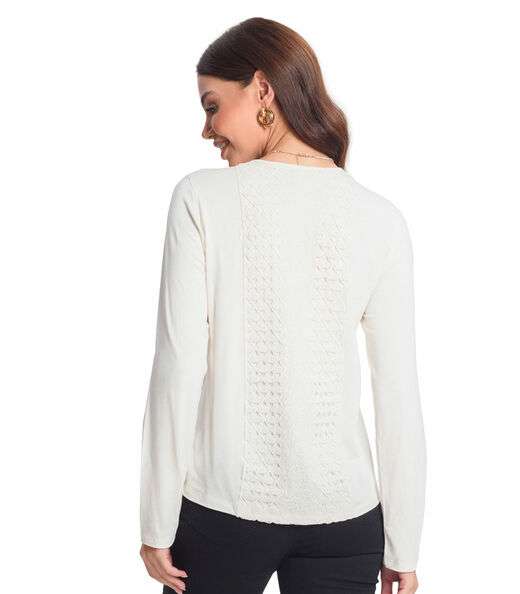 Blusa Manga Longa Feminina Básica Rovitex Bege