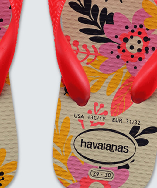 Chinelo Havaianas Infantil Flores