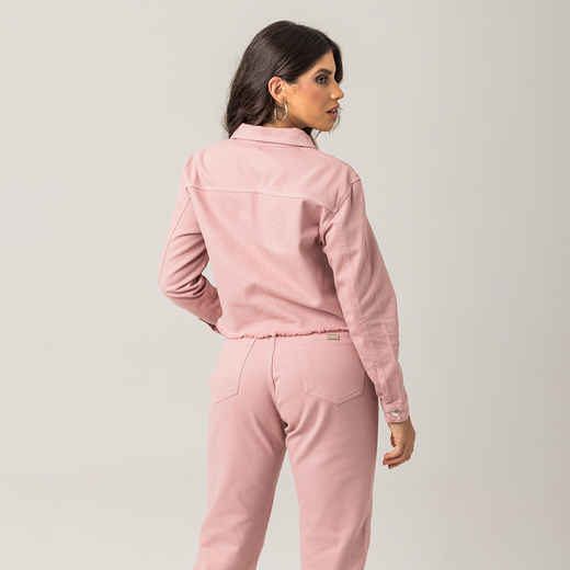 Jaqueta Sarja Cropped Feminina Moderna Zune