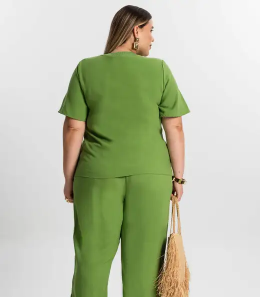 Blusa Feminina Plus Size Secret Glam Verde