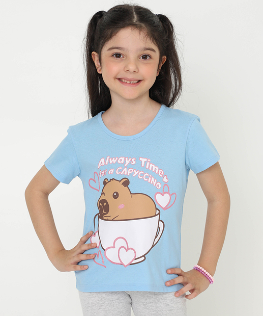 Image_Blusa Infantil Estampa Capivara Marisa Tam 4 a 10 Azul