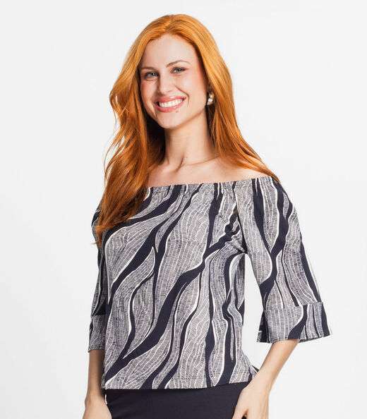 Blusa Feminina Ciganinha Rovitex Preto