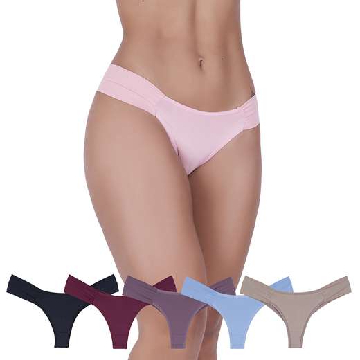 Image_Kit 5 Calcinhas Borboleta de Microfibra Concept Lingerie Multicolorido