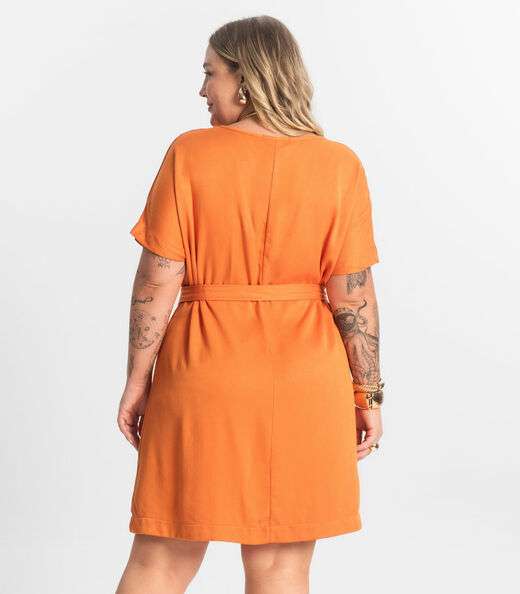 Vestido Curto Secret Glam Laranja