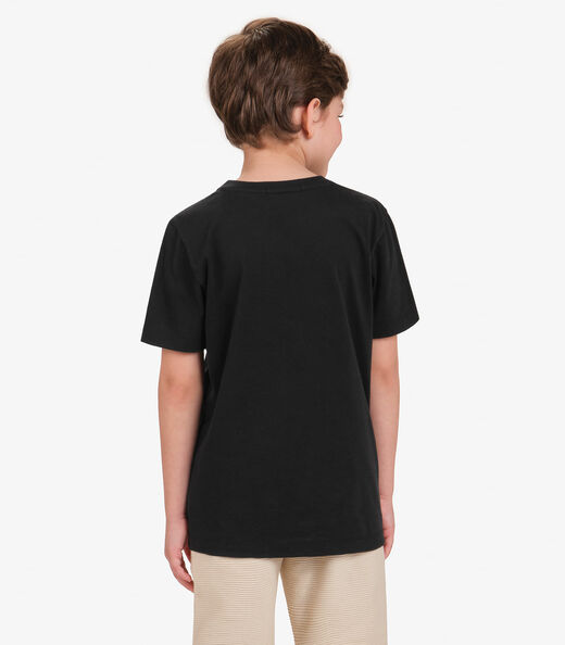 Camiseta Menino em Meia Malha Trick Nick Preto