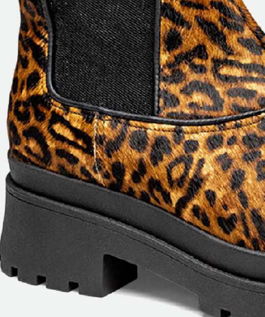 Bota Feminina Chelsea Animal Print Tanara 