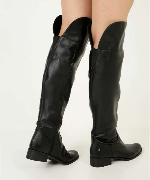 Bota Feminina Over The Knee Salto Grosso Via Uno
