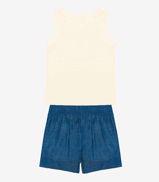 Conjunto Regata Com Shorts Saia Trick Nick Azul