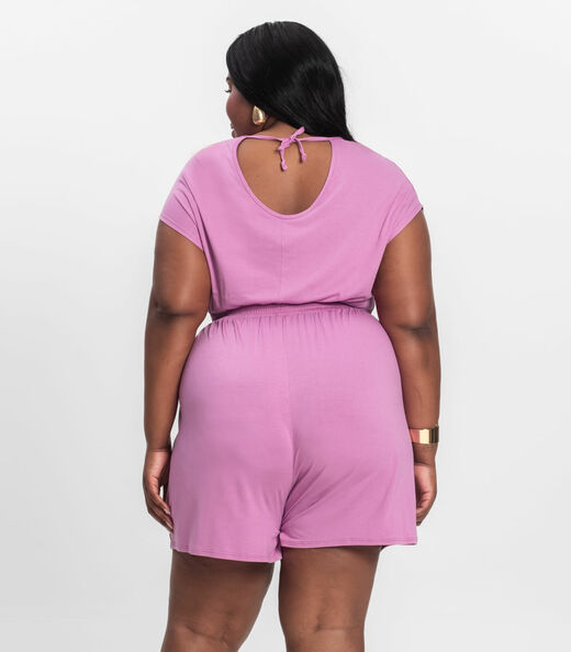 Macaquinho Feminino Malha Visco Infinita Cor Roxo