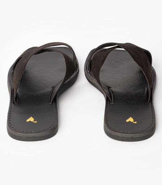 Sandália Rasteirinha Com Tiras Largas Select Preto