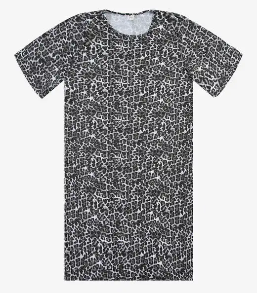 Vestido Curto Estampado Feminino Rovitex Preto