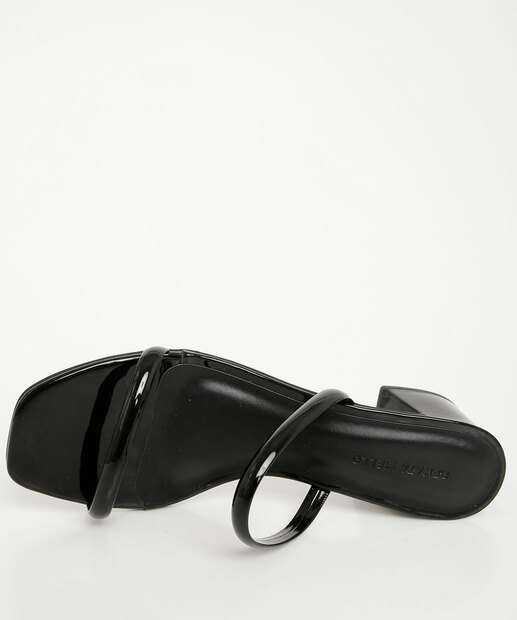 Tamanco Feminino Salto Grosso Verniz Renata Mello Preto