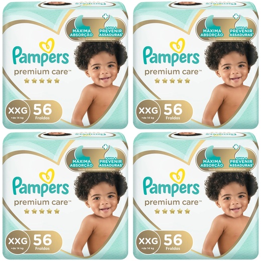 Image_Kit 4 Fraldas Pampers Premium Care Xxg 56 Unidades cada