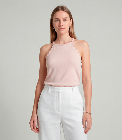 Blusa Feminina Com Cava Americana Infinita Cor Marrom