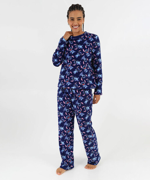Image_Pijama Feminino Estampa Stitch e Angel Azul