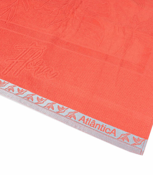 Toalha de Praia Jaquard Fio Penteado Atlântica Laranja