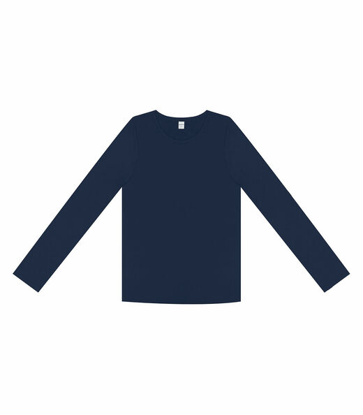 Blusa Manga Longa Feminina Rovitex Azul