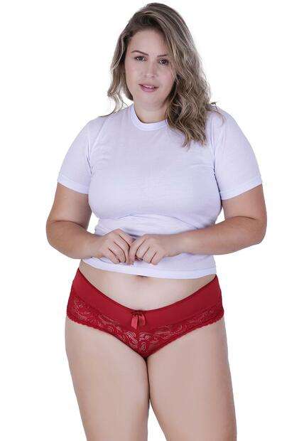 Calcinha Graça Plus Size Microfibra Concept Lingerie Vermelho