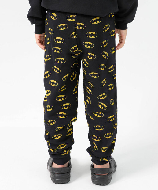 Calça Infantil Jogger Moletom Batman Liga Da Justiça Tam 4 a 10