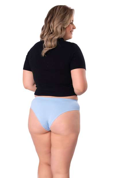 Kit 5 Calcinhas Pérola Plus Size Microfibra Concept Lingerie Multicolorido